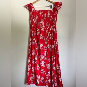 Nwot maxi dress with shirred bodice sz xl
